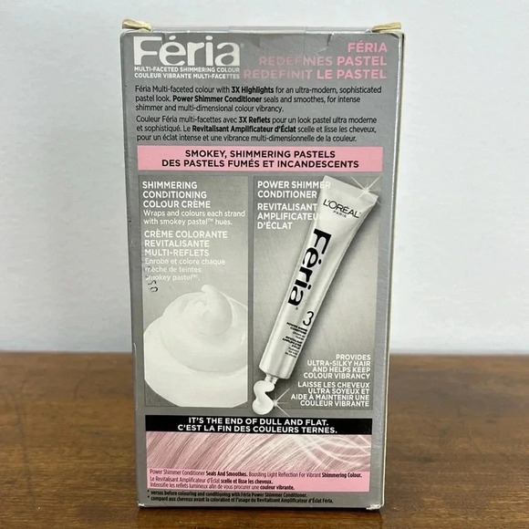 L'Oreal Feria Smokey Pastels Hair Color Pink Dye Salon Beauty Makeover Style - Picture 3 of 7